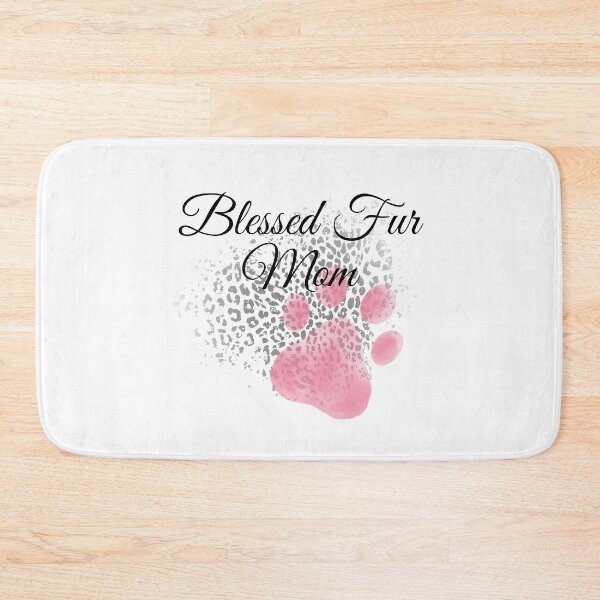 Item preview, Blessed Fur Mom Leopard Print Design with Pink Pawprint  designed and sold by jeweleddesigns.
