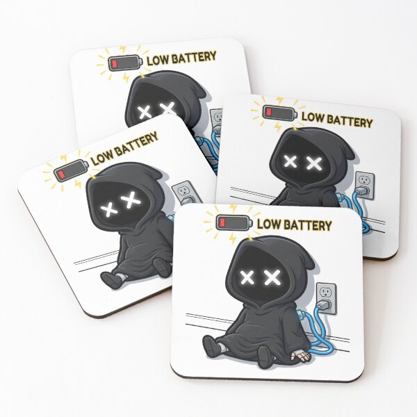 Item preview, "Low Battery Grim Reaper Plugged In - Funny Tired Death" designed and sold by Radhestore.