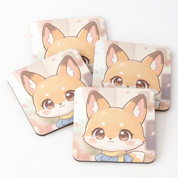 Item preview, Cute Fox Wearing Cozy Winter Scarf designed and sold by Crackio.