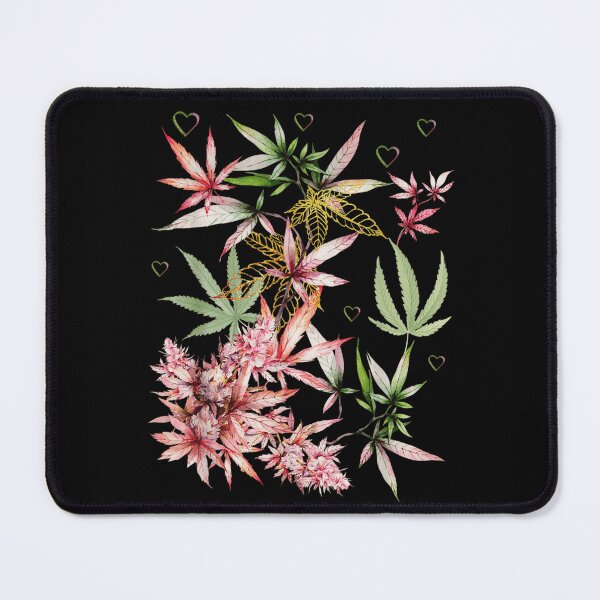 Item preview, Aesthetic Watercolor Cannabis Leaves Floral Marijuana Buds Heart Boho Spiritual Weed Art designed and sold by Buzzlekrun.