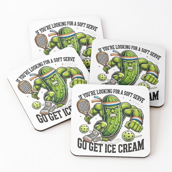 Item preview, Strong Muscle Pickle Pickleball Player Looking For A Soft Serve Go Get Ice Cream designed and sold by Buzzlekrun.