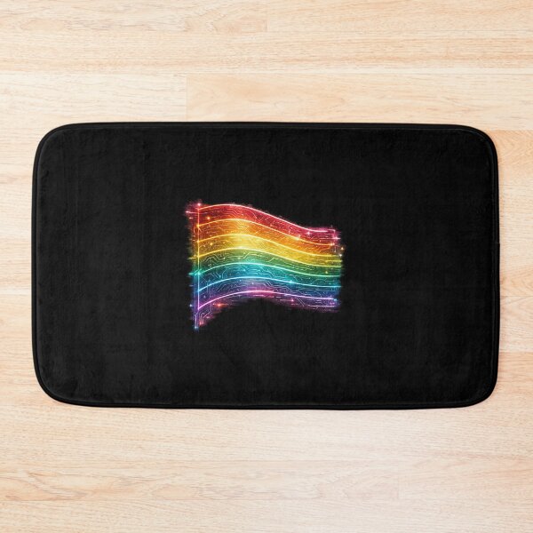 Item preview, Cyberpunk Pride Flag Rainbow Circuit Board Design designed and sold by Bratak.