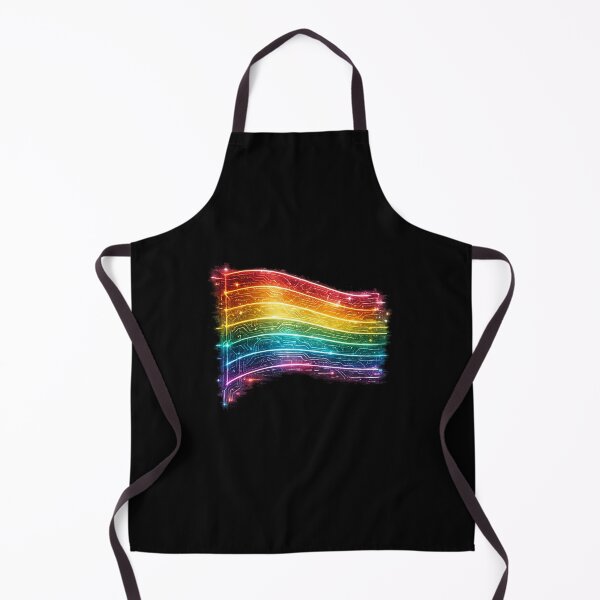 Aperçu de l'œuvre Cyberpunk Pride Flag Rainbow Circuit Board Design créée et vendue par Bratak.