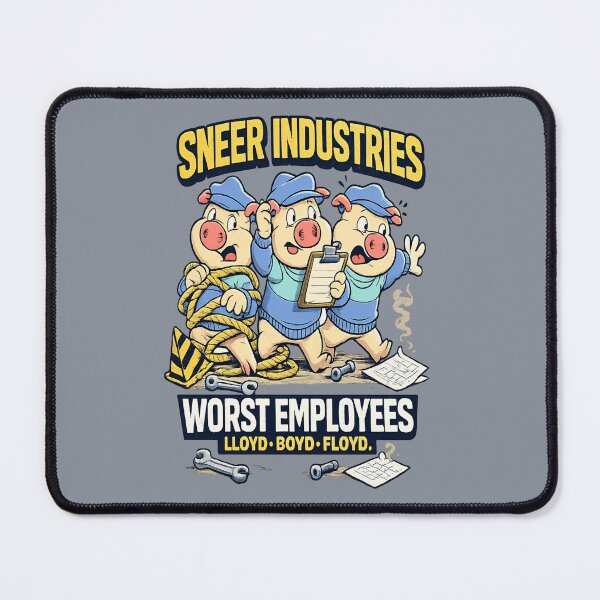 Item preview, SNEER INDUSTRIES Worst Employees The Raccoons™ Pig Trio Fan Art designed and sold by POD DYNASTY.