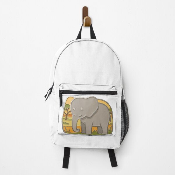 Item preview, Safari Sunset Elephant – Minimal Cute Wildlife Sticker. designed and sold by Suyashjadhav.