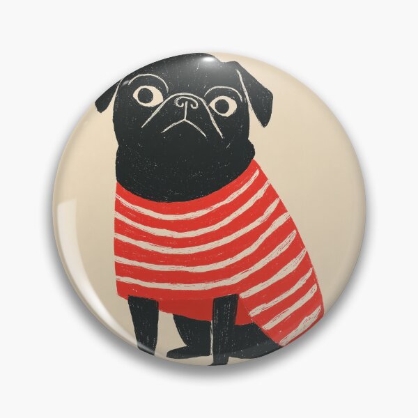 Item preview, Pug in Stripes Stuns Town designed and sold by Venon28.