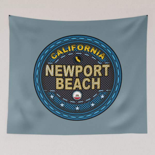 Item preview, Newport Beach California stitching effect blue designed and sold by studioss76.