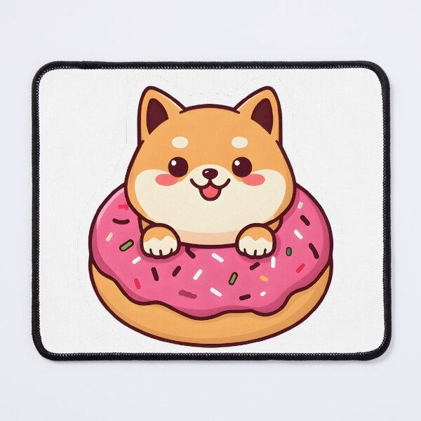 Item preview, Cute Kawaii Shiba Inu Dog in a Pink Donut designed and sold by EmrYldrn.