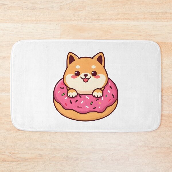 Item preview, Cute Kawaii Shiba Inu Dog in a Pink Donut designed and sold by EmrYldrn.