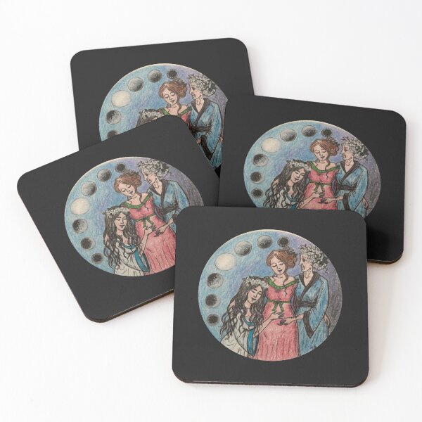 Item preview, Medieval medallion depicting female transformation phases designed and sold by creaphyl28.