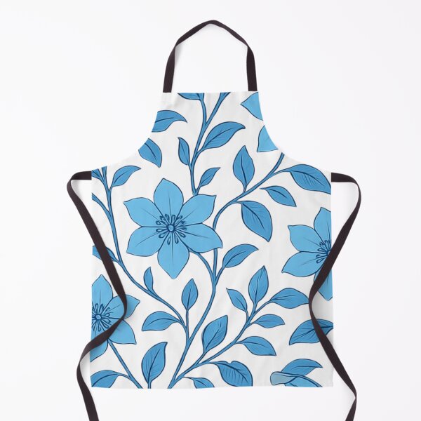 Item preview, Blue Clemantis pattern designed and sold by uunaa.
