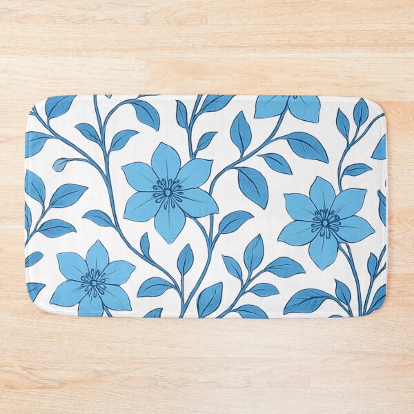 Item preview, Blue Clemantis pattern designed and sold by uunaa.