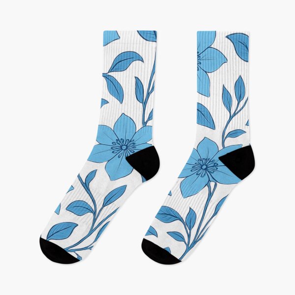 Item preview, Blue Clemantis pattern designed and sold by uunaa.