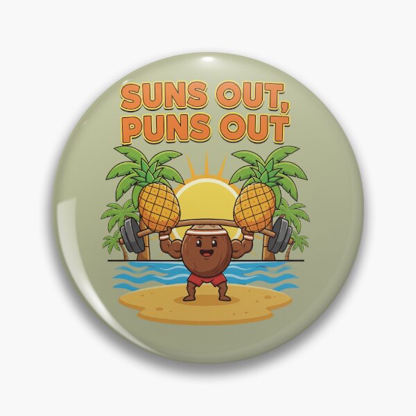 Item preview, Suns Out Puns Out Funny Summer| Coconut Gym Beach Humor | Workout Pun Gift designed and sold by BrickByDream.