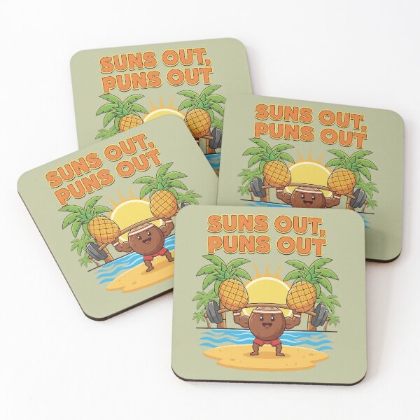 Item preview, Suns Out Puns Out Funny Summer| Coconut Gym Beach Humor | Workout Pun Gift designed and sold by BrickByDream.