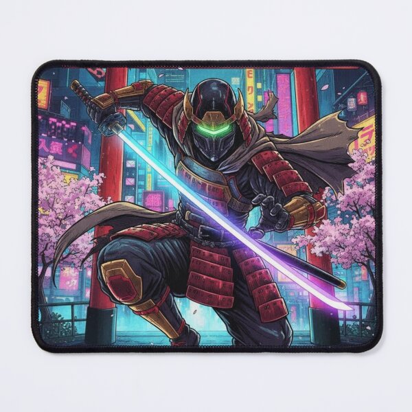 Item preview, Cyberpunk Samurai – Neon Warrior Design designed and sold by Dogandesighn.