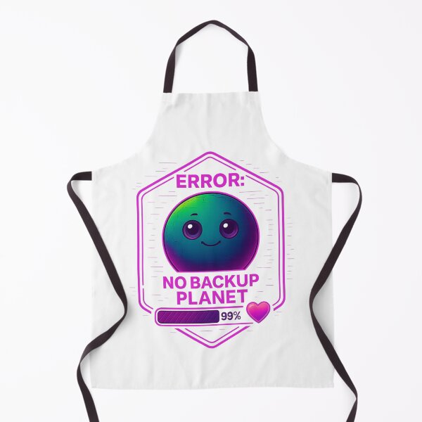Item preview, Error: No Backup Planet – Cute Earth Eco Alert Illustration designed and sold by MartBook.