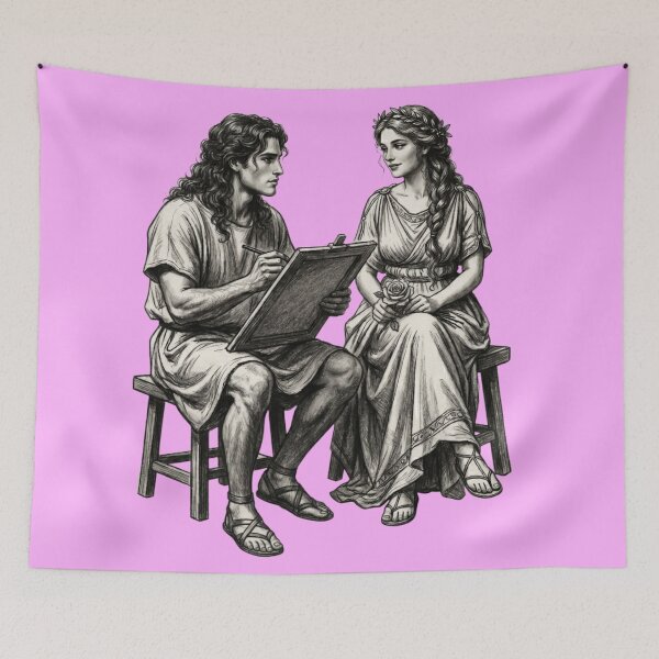 Item preview, A young man and a young woman. designed and sold by PP&RAINBOW SHOP.