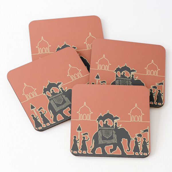 Item preview, Royal Rajput Elephant Procession Heritage Silhouette designed and sold by RajRang.