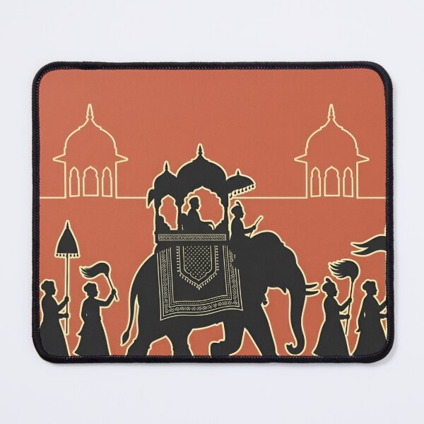 Item preview, Royal Rajput Elephant Procession Heritage Silhouette designed and sold by RajRang.