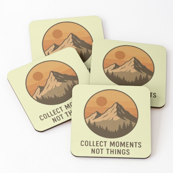 Item preview, Collect Moments Not Things – Mountain Sunset Emblem designed and sold by Dogandesighn.