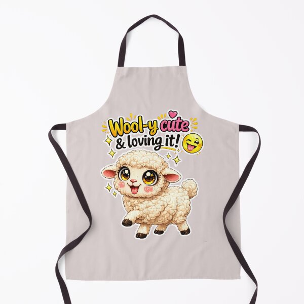 Item preview, Funny Cute Sheep Big Eyes Kawaii Cartoon Wool-y Cute and Loving It designed and sold by Nusha Creations.