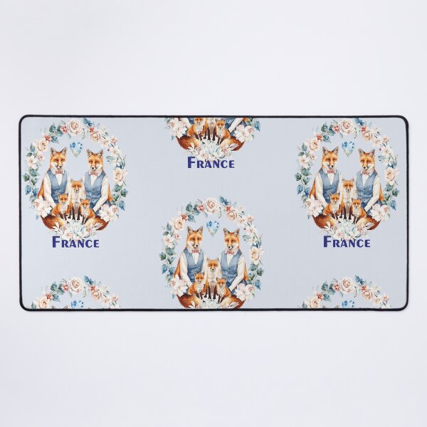 Item preview, Elegant Fox Family in a French Garden designed and sold by the artedivino.