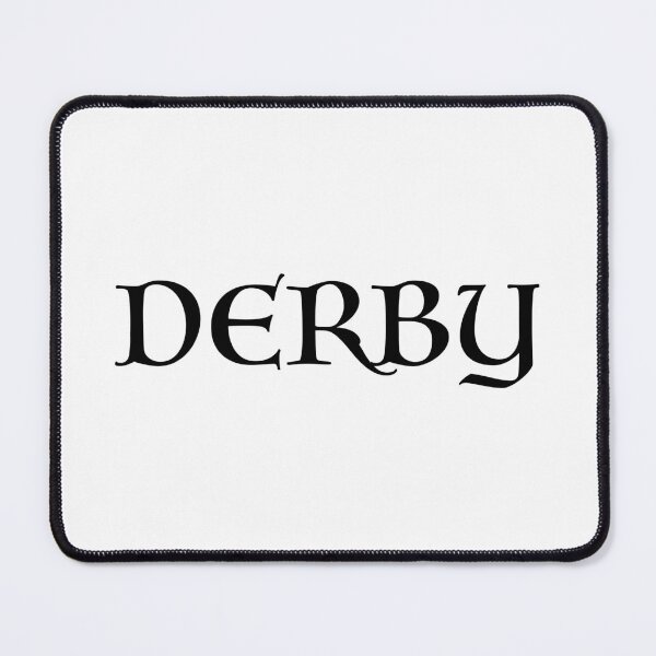 Item preview, Derby old medieval style text (Black) designed and sold by STUDIO-72.