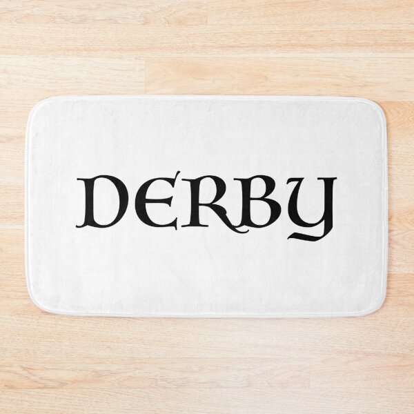 Item preview, Derby old medieval style text (Black) designed and sold by STUDIO-72.