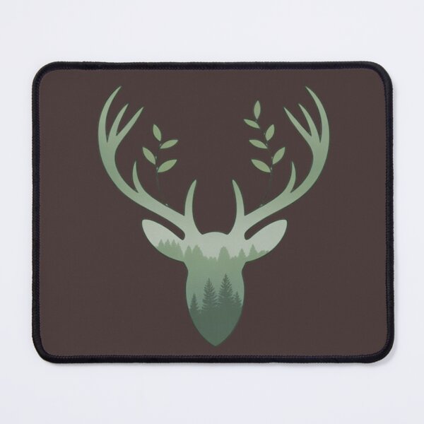 Item preview, deer antlers with tiny green sprouts emerging from the ends designed and sold by 123ks.