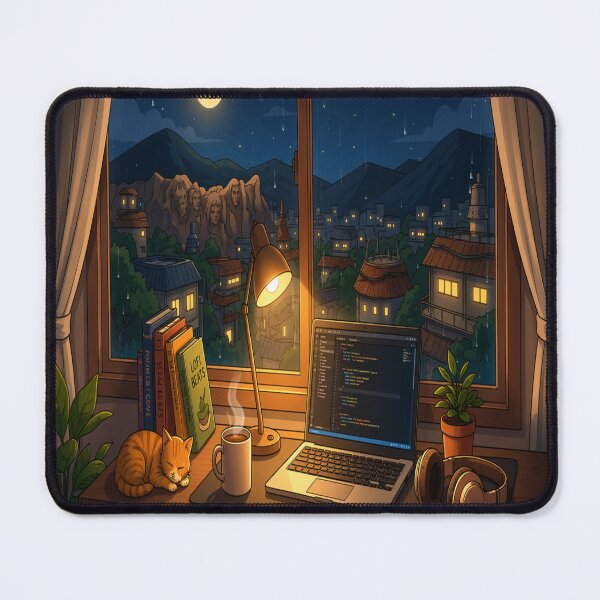 Item preview,  Night Study Session - Cozy Lo-fi Anime Aesthetic designed and sold by SSVSTICKERS.