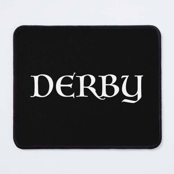 Item preview, Derby old medieval style text (White) designed and sold by STUDIO-72.