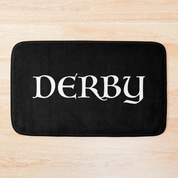 Item preview, Derby old medieval style text (White) designed and sold by STUDIO-72.
