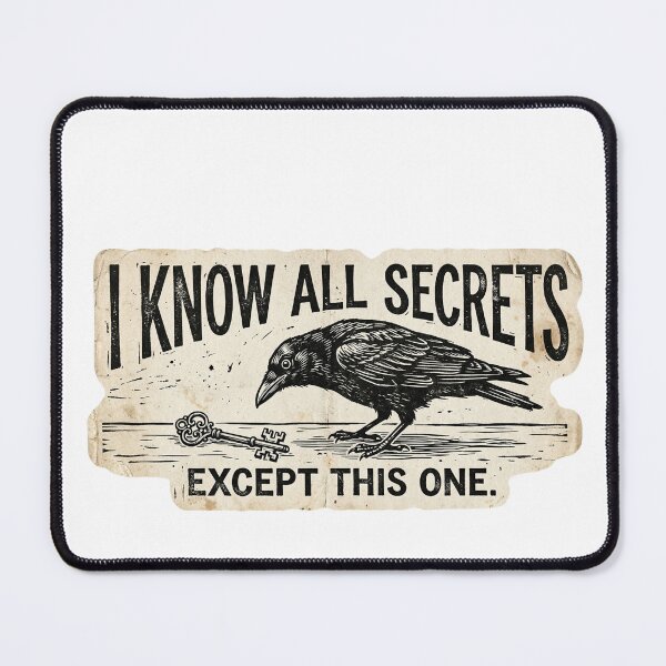 Item preview, Mysterious Raven - I Know All Secrets - Vintage Crow Sticker designed and sold by Mr. Pawsome.