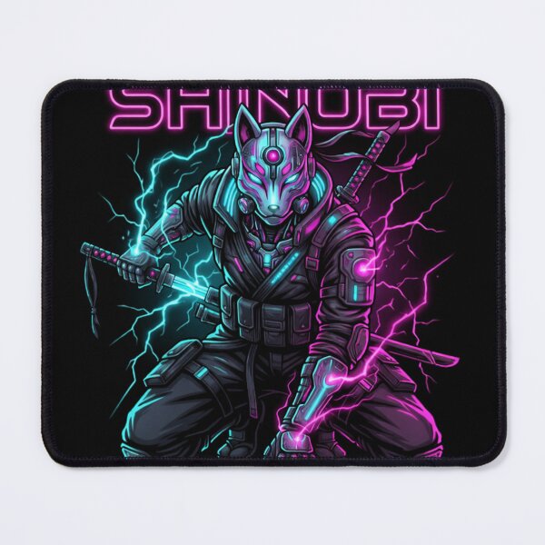 Item preview, Cyberpunk Shinobi Kitsune - Neon Tactical Ninja Hypebeast designed and sold by SSVSTICKERS.