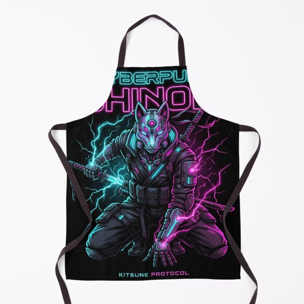 Item preview, Cyberpunk Shinobi Kitsune - Neon Tactical Ninja Hypebeast designed and sold by SSVSTICKERS.