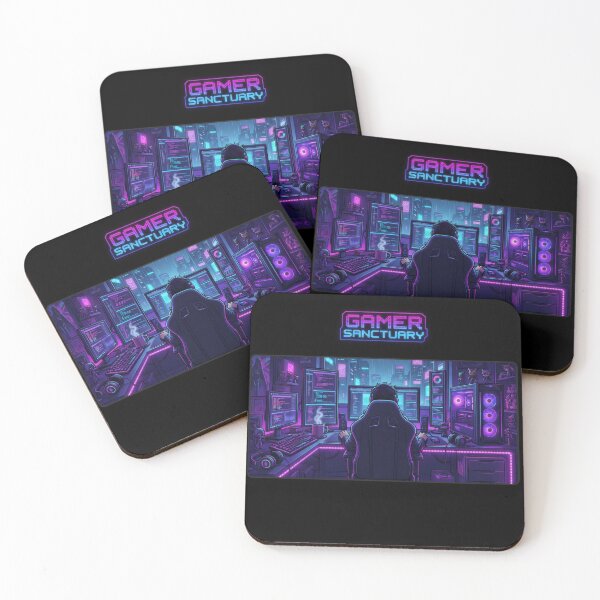 Item preview, Cyberpunk Gamer Sanctuary - RGB Gaming Setup Anime Art designed and sold by SSVSTICKERS.