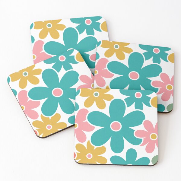 Item preview, Flores Retro: Estampado con motivos florales coloridos designed and sold by GrowNest.