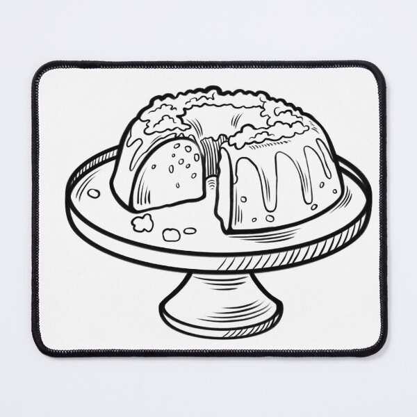 Item preview, Bundt cake sits on a round stand with a slice removed, showing the inside texture and design around it designed and sold by Ms. Iryna.