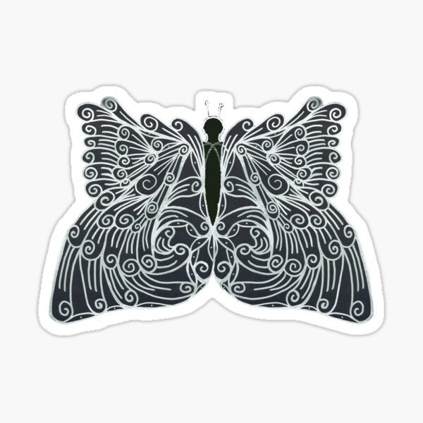 Scrolly Butterfly Sticker