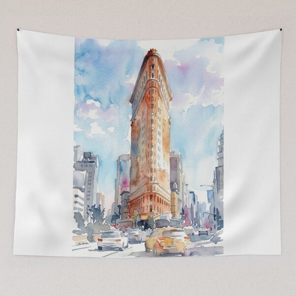 Item preview, Flatiron Building New York City Watercolor designed and sold by caracatita75.