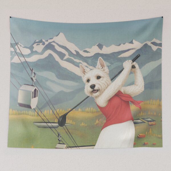 Item preview, Vintage Golf Poster Crans Montana designed and sold by CJChronicles.
