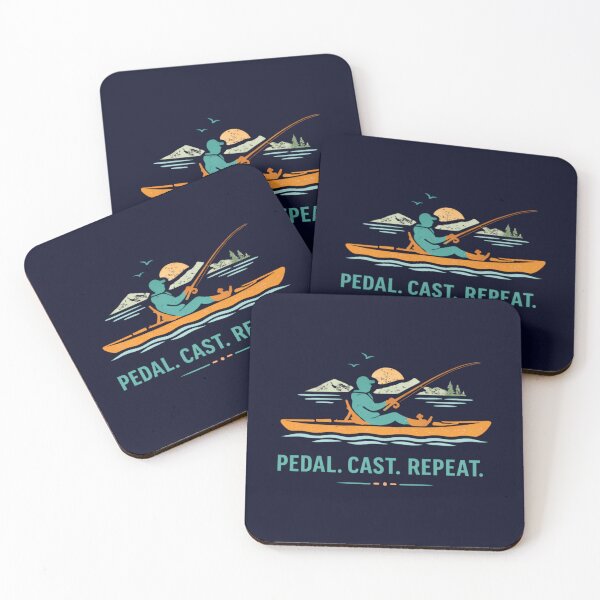 Item preview, Pedal Cast Repeat Kayak Fishing Shirt Outdoor Angler Tee designed and sold by maxiprom.