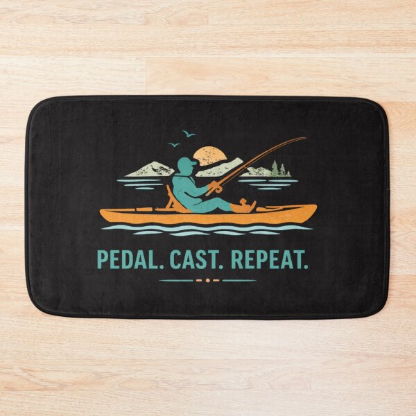 Item preview, Pedal Cast Repeat Kayak Fishing Shirt Outdoor Angler Tee designed and sold by maxiprom.