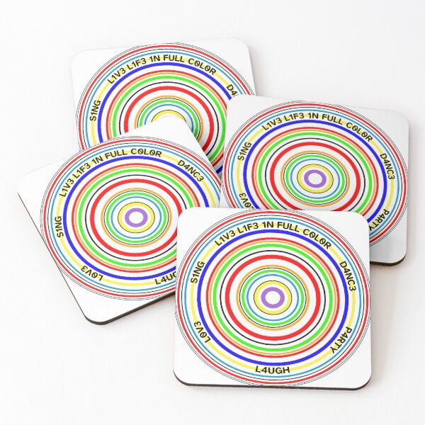 Item preview, Live Life in Full Color - multicolor circle design designed and sold by AndysTeeShop.