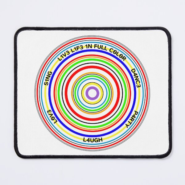 Item preview, Live Life in Full Color - multicolor circle design designed and sold by AndysTeeShop.