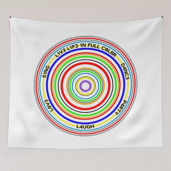 Item preview, Live Life in Full Color - multicolor circle design designed and sold by AndysTeeShop.