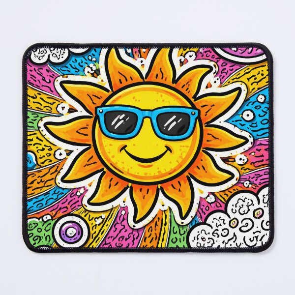 Item preview, Cool Smiling Sun Drawing designed and sold by melvoria.