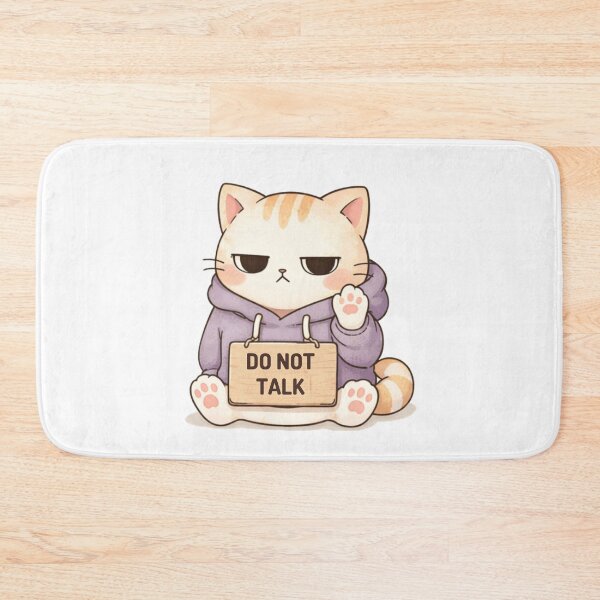 Item preview, Do Not Talk Cat | Cute Kawaii Aesthetic | Introvert Mood Design designed and sold by The Mood Index.