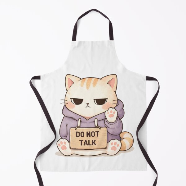 Item preview, Do Not Talk Cat | Cute Kawaii Aesthetic | Introvert Mood Design designed and sold by The Mood Index.